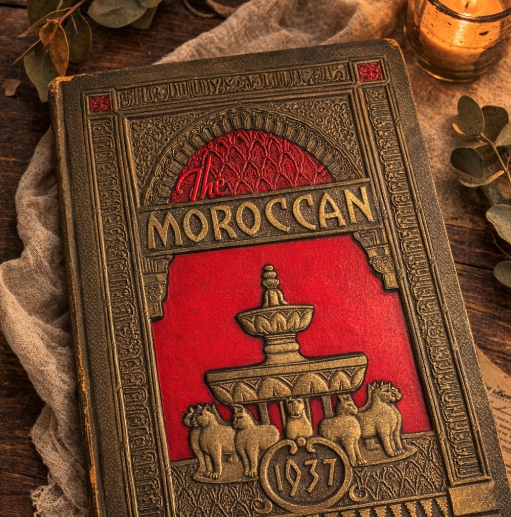 1937 “The Moroccan” Yearbook Original 1930s Newspaper Ephemera | Dark Academia